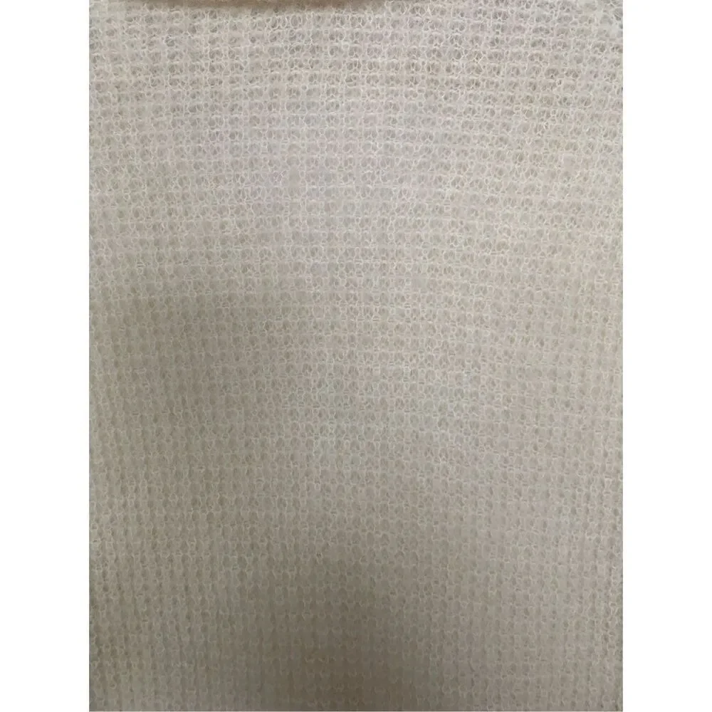 Everlane Alpaca Waffle-Stitch Polo Sweater Ivory Size XXS